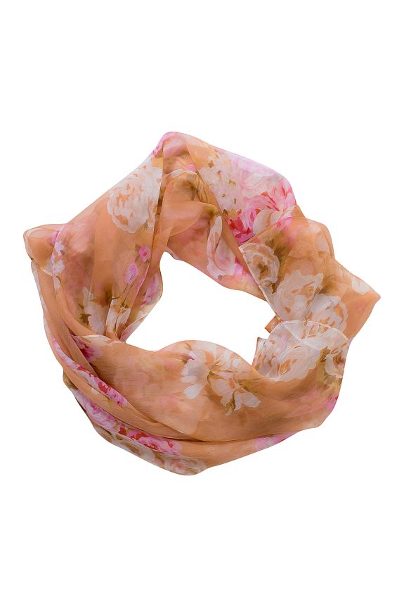 шарф - розы персиковый - аксессуары - Макухин